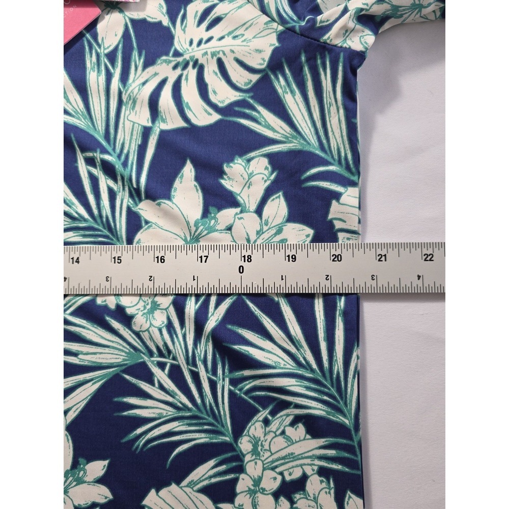 Stella Parker Summer Dress L UPF 50 Tropical Blue Shift Beach NWT - Picture 8 of 8